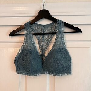 Lace Racerback Bralette - Blue/teal